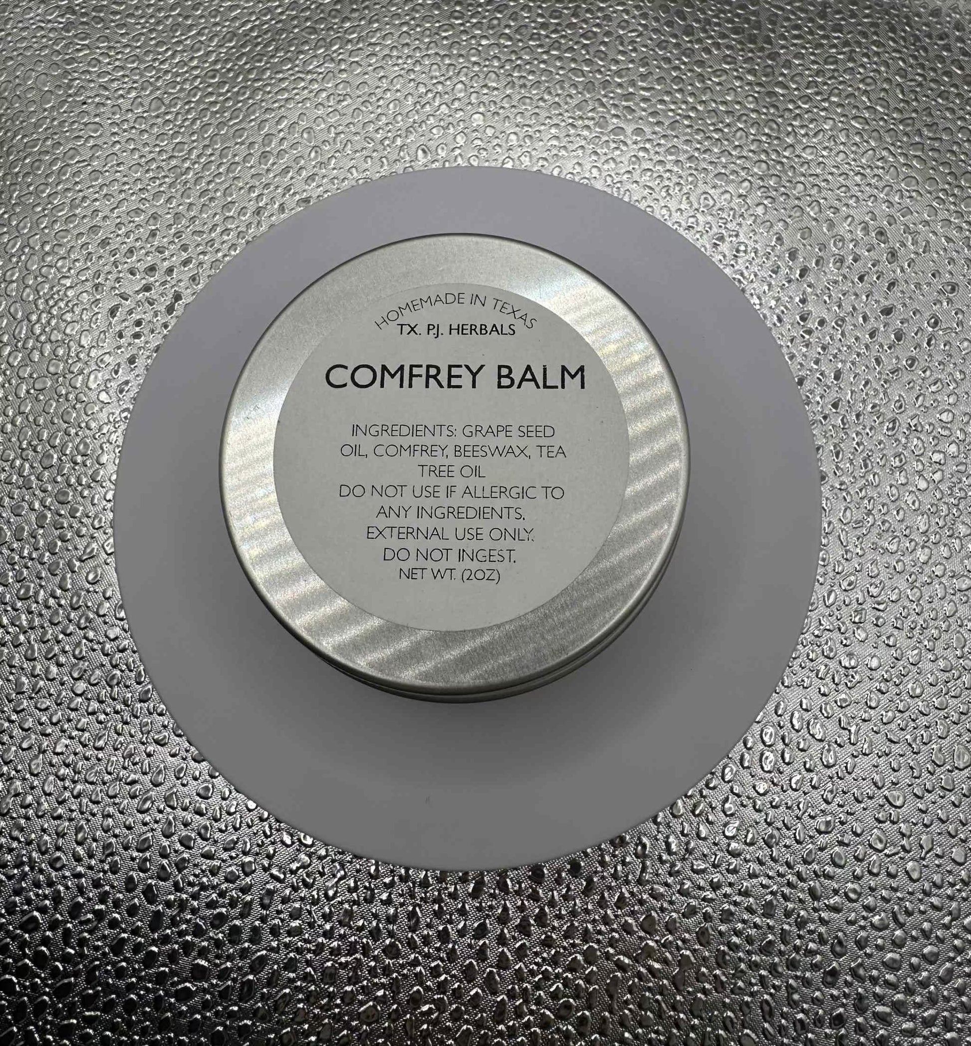 All-Natural Comfrey Balm soothing muscle relief with natural ingredients